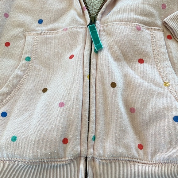 Mini Boden girls polka dot zip-up hoodie size 13-14 - Picture 4 of 4